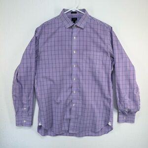 J Crew Men’s Shirt Button Down Long Sleeve Slim Fit Non-Iron Large  L